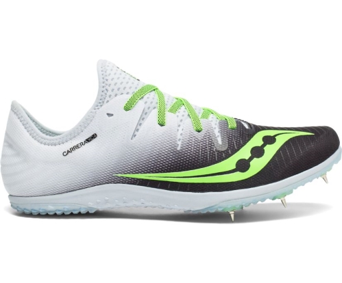 Tenis Saucony Carrera XC4 Spike Hombre Zapatillas Running Negras / Slime México MX-405-XN